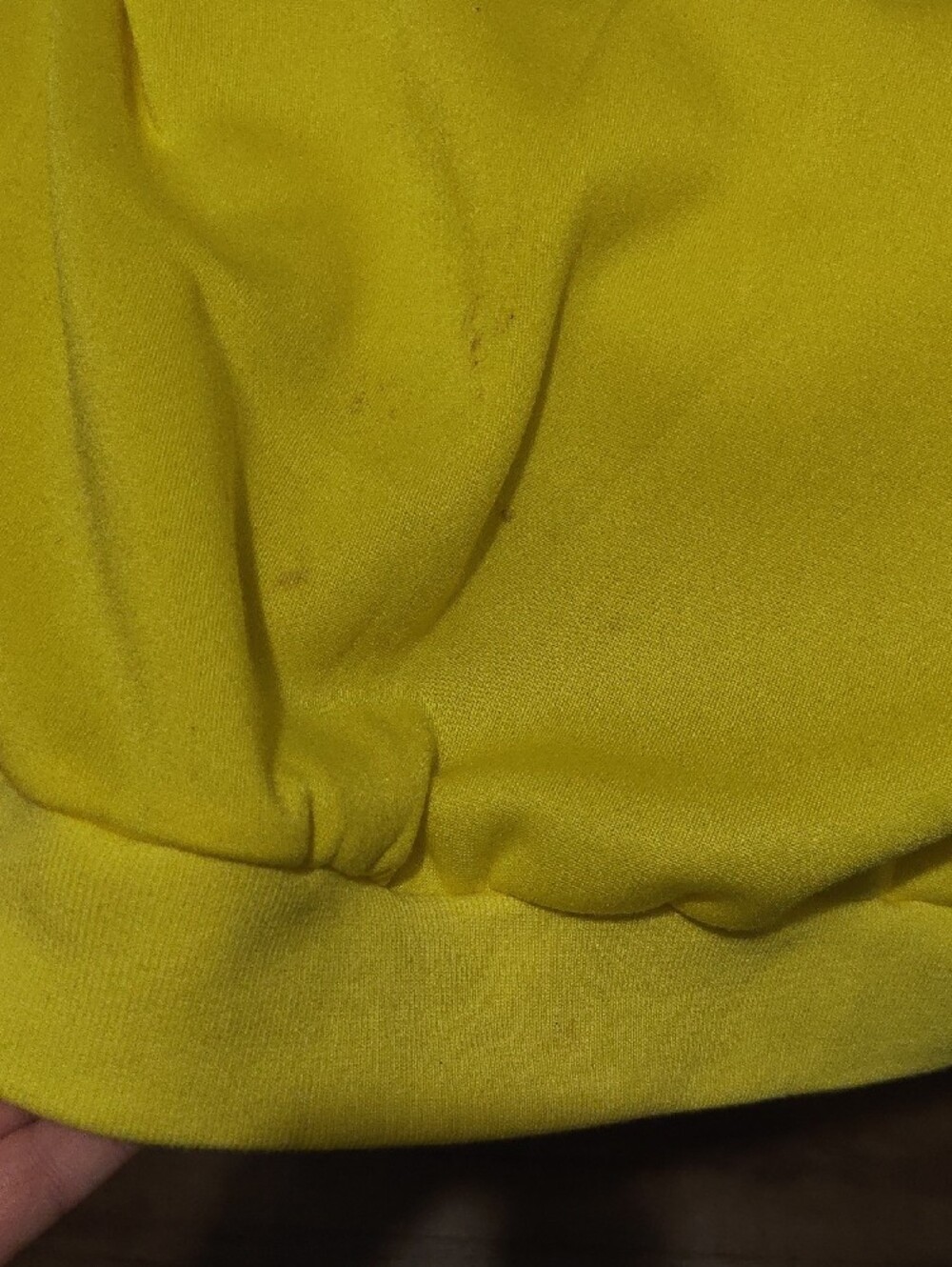 QRas Yellow Hooded Zip-Up Sweatshirt Banana Hood - Picture 6 of 8